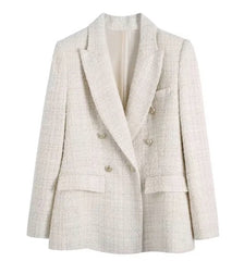 white blazer for woman slim blazer double breasted suit jackets