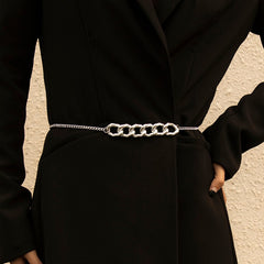 Metal Belts Minimalist Metal Chunky Chain Waist Strap