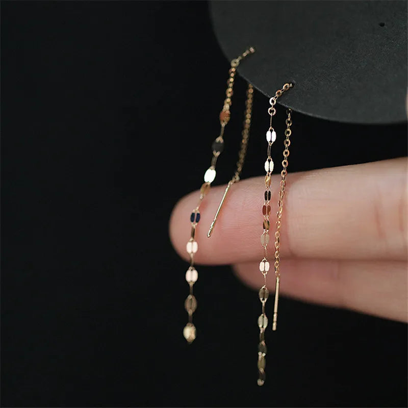 Chain Tassel Stud Earrings Party Jewelry