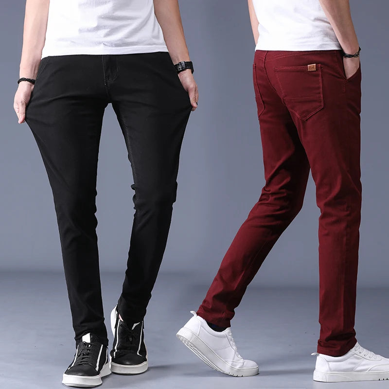 Classic Men's Casual Pants Business Fashion Slim Fit