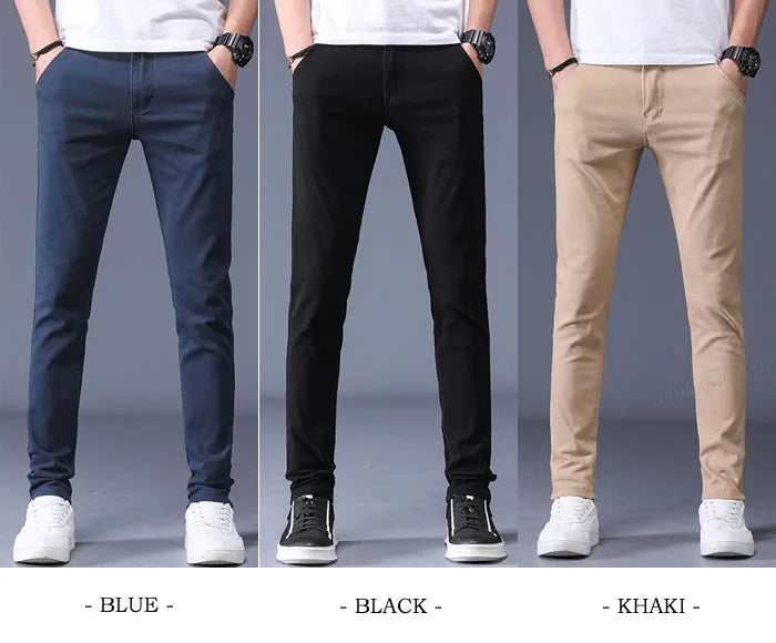 Classic Men's Casual Pants Business Fashion Slim Fit