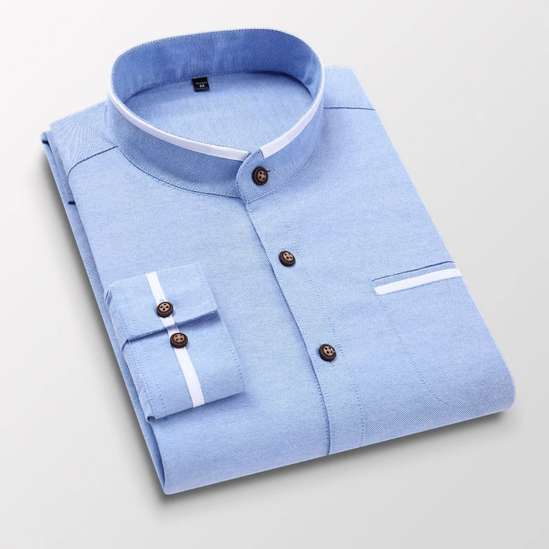 Men's Oxford Casual Long Sleeve Shirt Classic Style Fashion