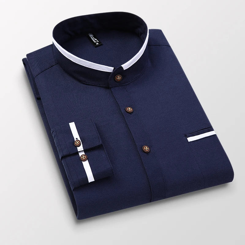 Men's Oxford Casual Long Sleeve Shirt Classic Style Fashion