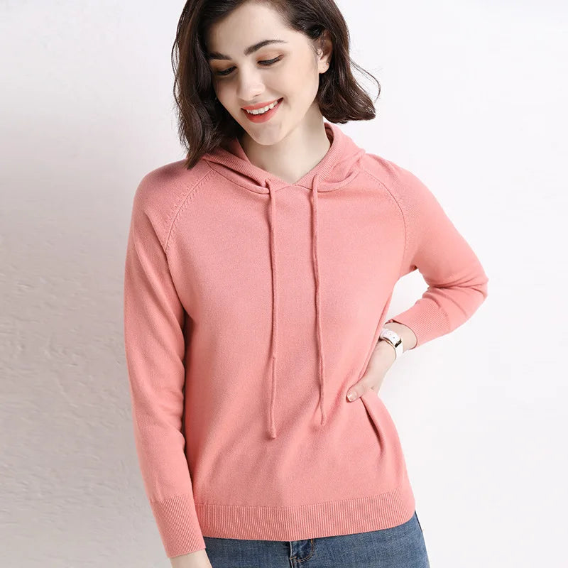 Women's Hoodies Sweatshirts Loose-Fit Long-Sleeve Pullover