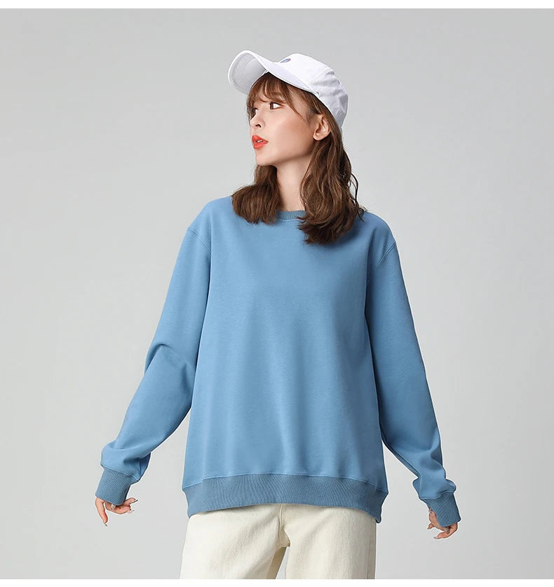 Sweatshirts Top Vintage Oversize Cotton Women Pullovers