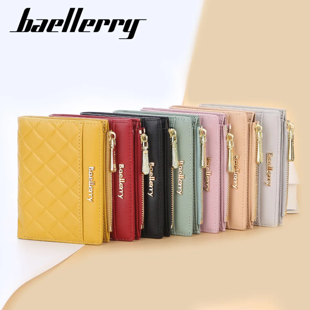 Mini Women Card Wallets Zipper Wallet PU Leather Thin Card Holder