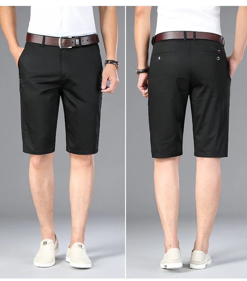 Casual Shorts Straight Elastic Business Fashion Thin Pants