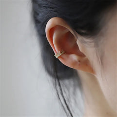 Simple Crown Ear Bone Clip Classic Palace Style Jewelry Gift