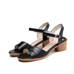 Sandals Ladies Med Heels Sandals Open Toe Beach Shoes