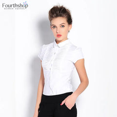 Elegant Bodysuit Short Sleeve Design Blouses