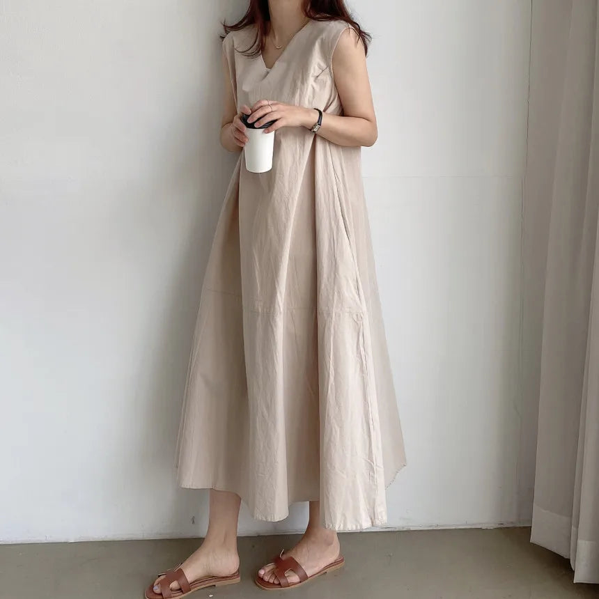 Maxi Dresses Summer Back Single Breasted Women's Dress