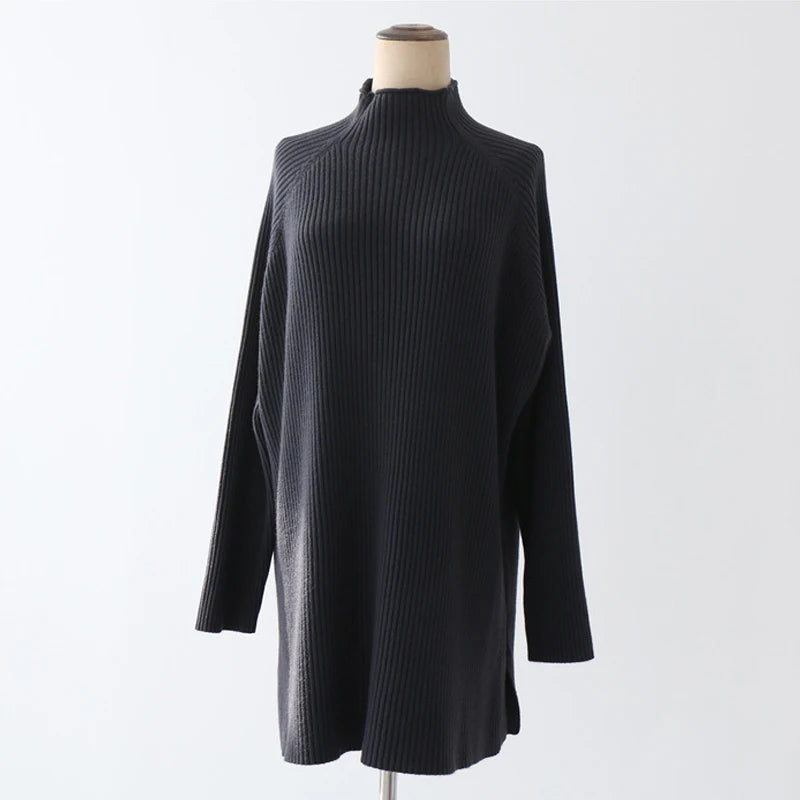 Women Casual oversize Sweater Dresses batwing sleeve