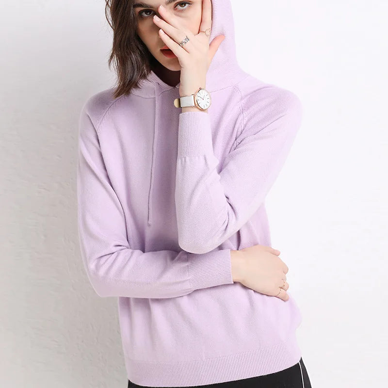 Women's Hoodies Sweatshirts Loose-Fit Long-Sleeve Pullover