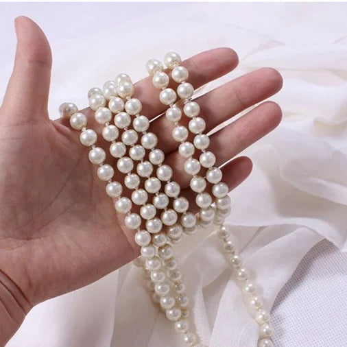 Fashion Jewelry Pearl Bead Long Sweater Chain Necklace