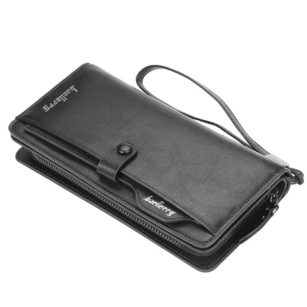 Men Long Fashion Wallets Design Zipper Card Holder