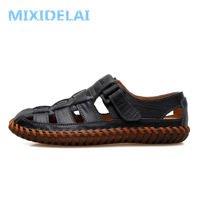 Summer Men Sandals Split Leather Sandals Big Size