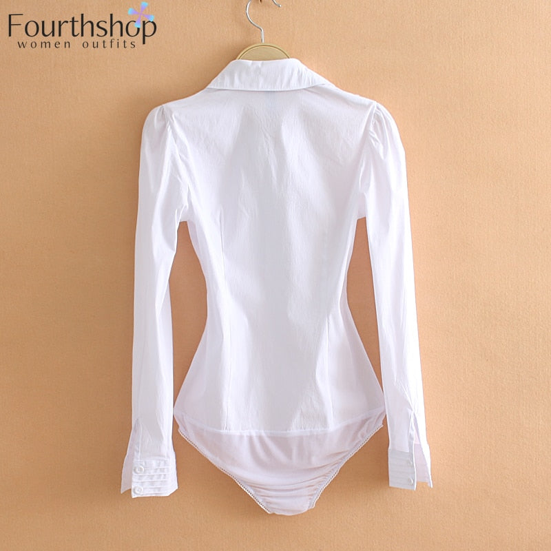 Elegant Bodysuits Fashion Long Sleeve Shirts Office Blouses