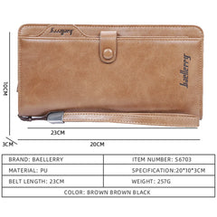 Men Long Fashion Wallets Design Zipper Card Holder