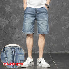 Summer Men's Retro Blue Short Jeans Classic Style Fashion