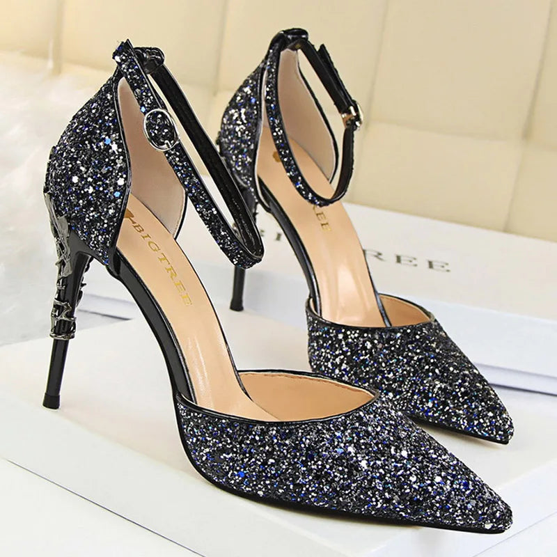 Shoes Woman Pumps Sequins High Heels Women Shoes Fashion