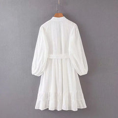 Vintage Chic Women White Lace Bohemian Mini Dresses