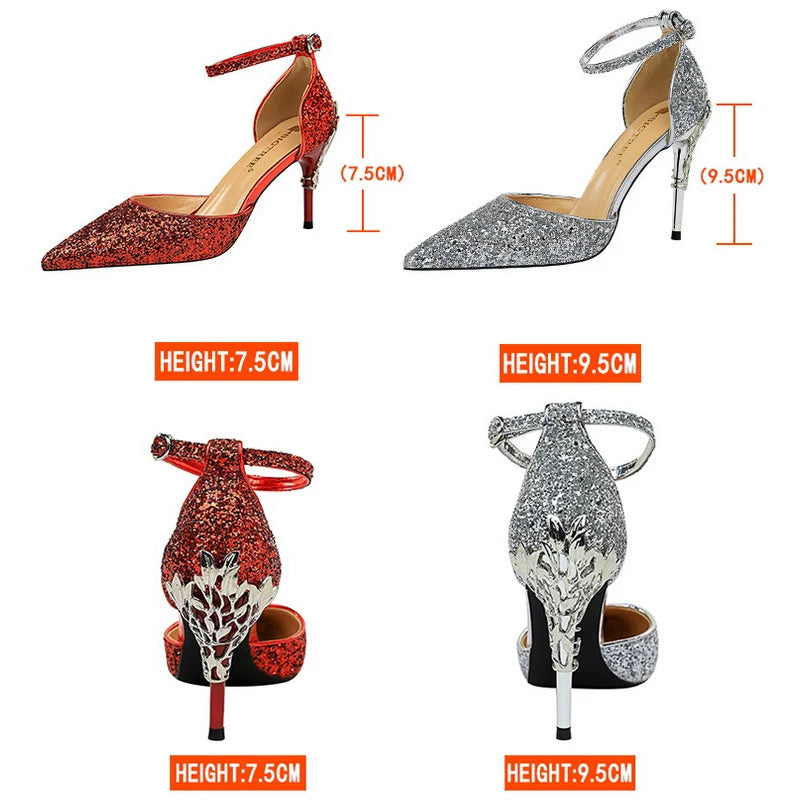 Shoes Woman Pumps Sequins High Heels Women Shoes Fashion