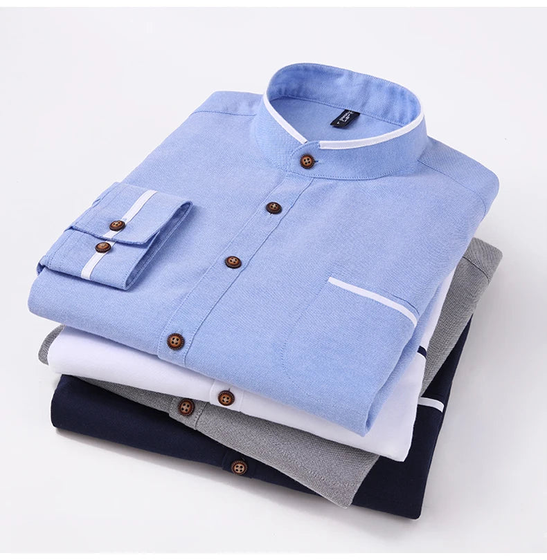 Men's Oxford Casual Long Sleeve Shirt Classic Style Fashion