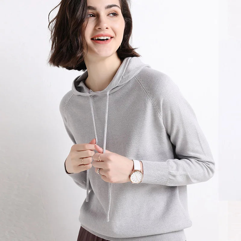 Women's Hoodies Sweatshirts Loose-Fit Long-Sleeve Pullover