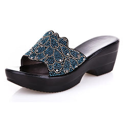 Large Size Women Sandals Summer Fashion Slippers Wedge Shoes