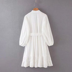 Vintage Chic Women White Lace Bohemian Mini Dresses