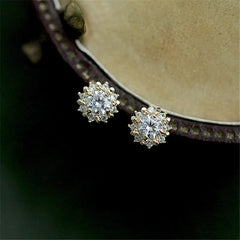 Plating Simple Sun Earrings Retro Court Style Exquisite Jewelry Accessories