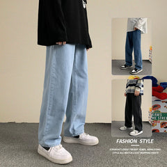 Men's Loose Jeans Streetwear Straight Baggy Wide Leg Pants