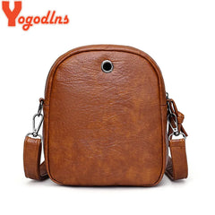 Vintage Crossbody Bag Women Soft PU Leather Shoulder Bag