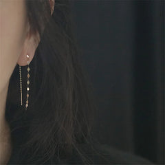 Chain Tassel Stud Earrings Party Jewelry
