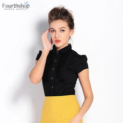 Elegant Bodysuit Short Sleeve Design Blouses