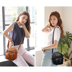 Vintage Crossbody Bag Women Soft PU Leather Shoulder Bag