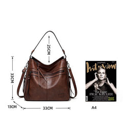 Vintage PU Leather Handbag tassel Women Bag