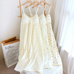 Cotton Crepe Nightdress Comfortable Home Dress
