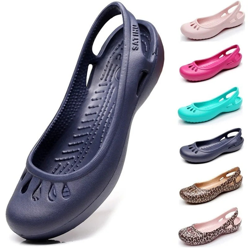 Summer Flat-heeled Hole Baotou Plastic Sandals