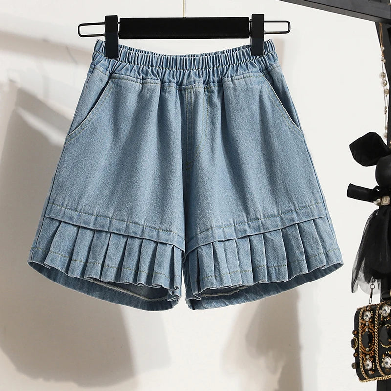 Chic Style High Waist Streetwear Denim Shorts