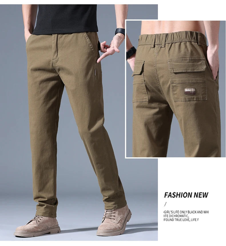 Casual Trousers In Fashion Versatile Straight Baggy Pants Male Big Size