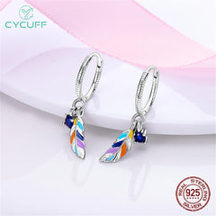 Silver Bohemian Colored Classic Earrings