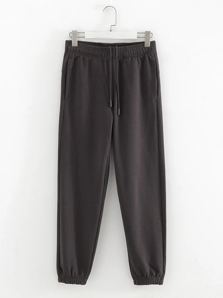 Straight Sweatpants Pants High Waist Cotton Trousers  Joggers