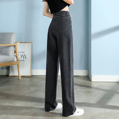 Women Wide Leg Denim Pants Femme Streetwear Baggy Straight Design