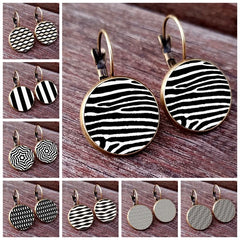 color matching earrings simple pattern earrings