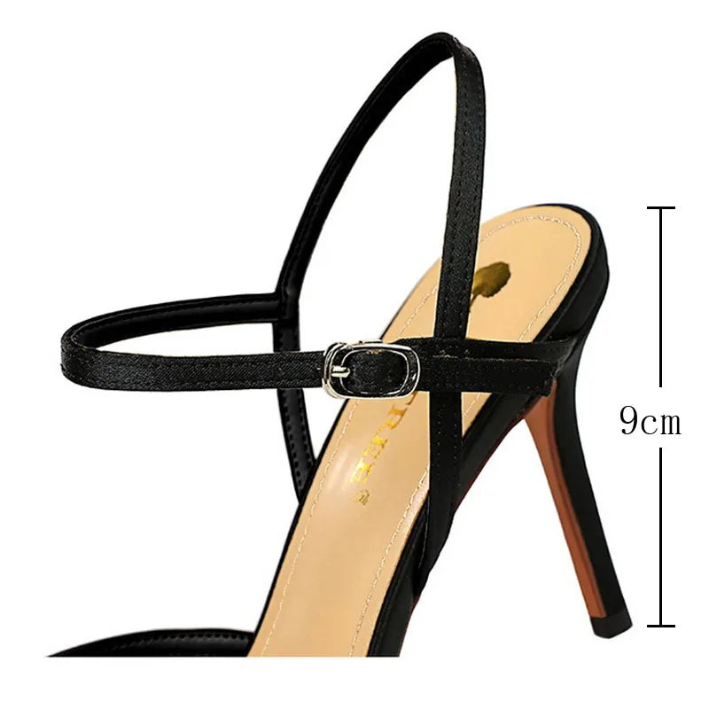 Sandals Women Thin High Heels Shallow Pointed Strap Pumps