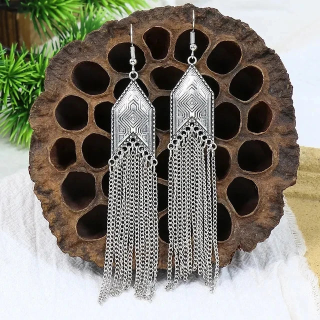 Chain Earrings For Women Long/Ethnic Gypsy Dangle