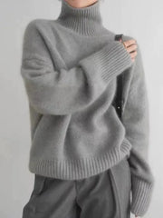 High Neck Pullover Warm Loose Knitted Base Sweater Jacket Tops