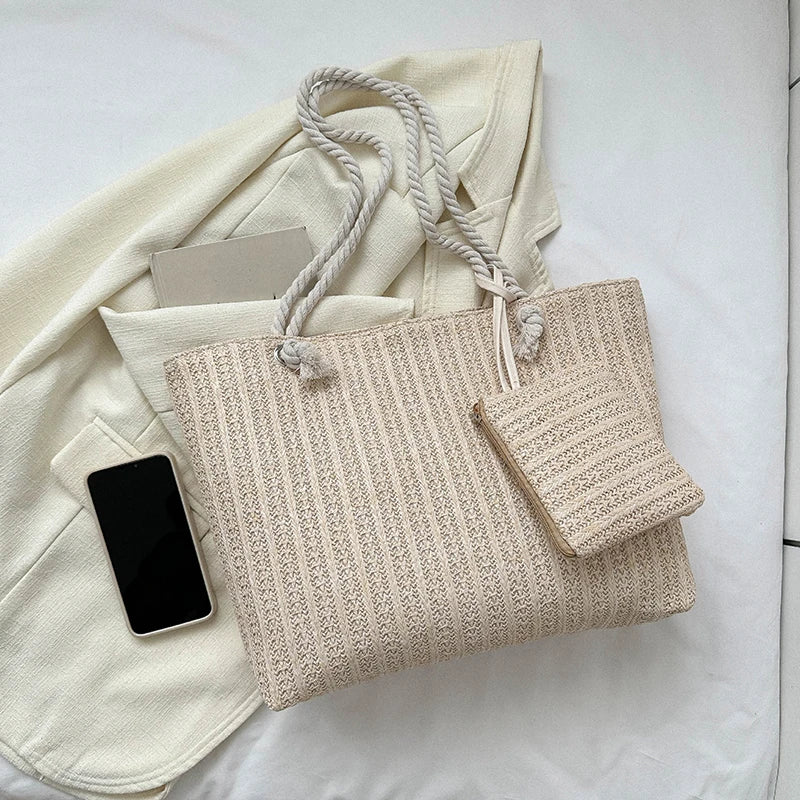 Summer Straw Bags For Women Weaving Totes Ladies Handbags