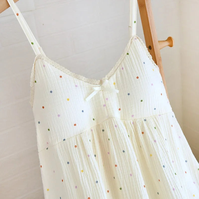 Cotton Crepe Nightdress Comfortable Home Dress